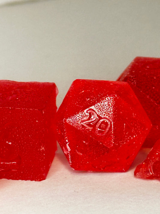 Candy Dice DnD TTRPG, Gamer Gift- Hot Cinnamon Flavor Hard Dice Candy "Hellish Rebuke"