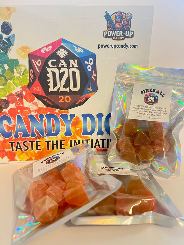 Watermelon | "FIREBALL" | Edible DnD Dice – Delicious & Playable Candy Dice for Gamers