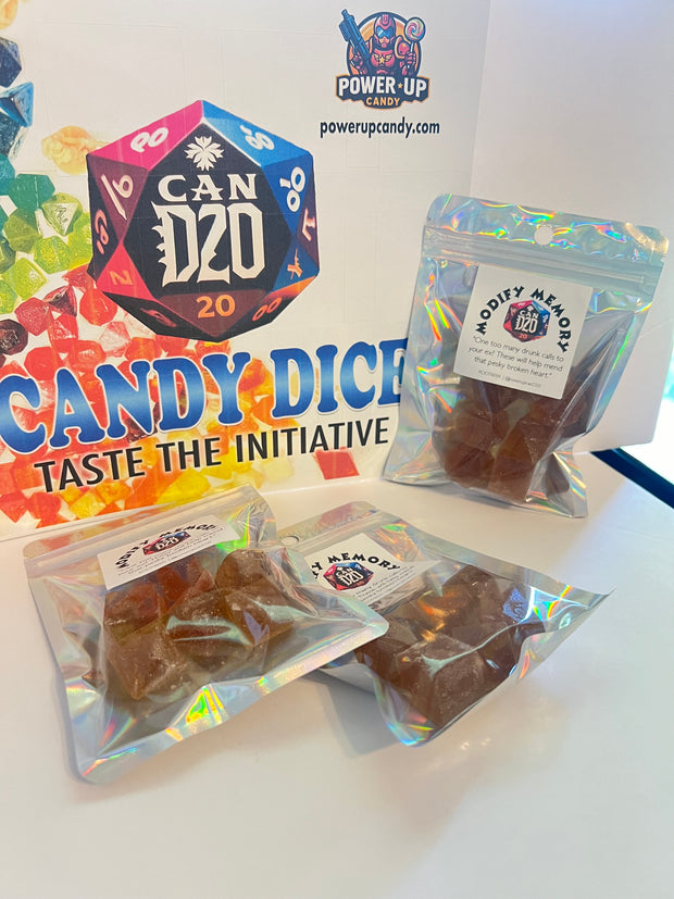 Rootbeer | "MODIFY MEMORY" | DnD Candy Dice Set, Candy Dice TTRPG, Gamer Gift, table top gamer dice