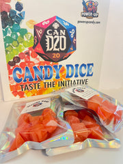 Strawberry Banana | "HEALING WORD" | CanD20 Candy Edible Dice Set, Candy D20, TTRPG Dice Gifts