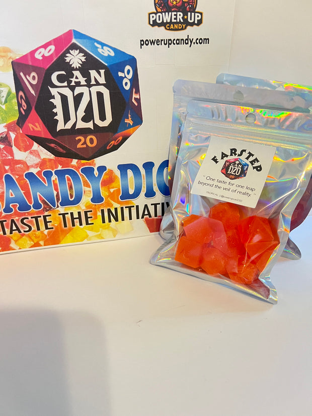 Tropical Punch | "FARSTEP" |CanD20 Edible Dice Set, Fantasy Dice, Candy Dice Gamer Gift, Christmas Candy