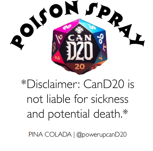 Pina Colada | "Poison Spray" | TTRPG Gamer Gift, DnD Spell Flavor Edible Dice Set