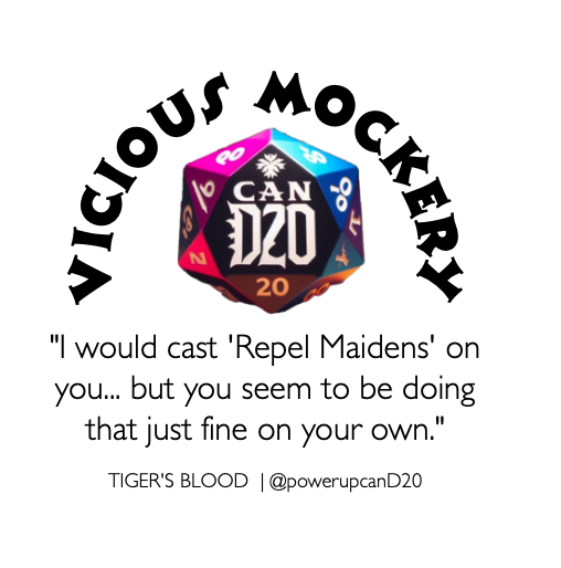 Tiger's Blood | "VICIOUS MOCKERY" |Edible Fantasy Dice – Delicious Candy Dice, Gamer Gift, TTRPG  Gamers