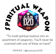 Orange | "Spiritual Weapon"| Enchantments DnD, Fantasy Candy Dice for DnD – Sweet & Playable Treat for Gamers