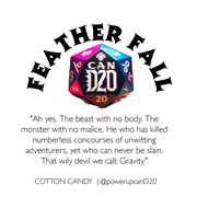 Cotton Candy | "FEATHER FALL" | Candy Dice for DnD TTRPG, Gamer Gift, Cotton Candy Dice